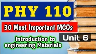 unit 6 Introduction to engineering materials VVi MCQs Questions Practise