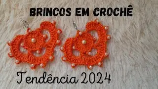 Brinco de Crochê Luciene e Paula