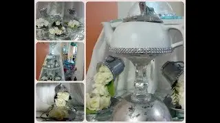 Teacup Floral Waterfall arrangement & teapot..