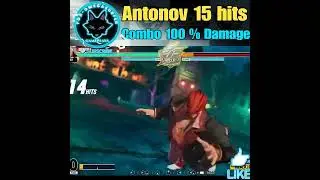 Antonov 15 hits Combo 100% Damage #Combos #KOFXV #SNK #fightinggames #retro #arcades #tutorial