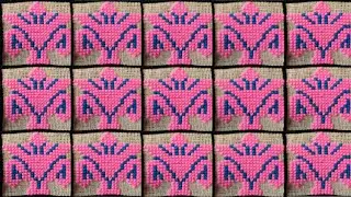 Woolen cross stitch beautiful doormat design-how to make sitting mat design-stitch ason,rugs
