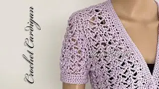 Схема вязания крючком жакета-кардигана - как связать крючком ажурный летний топ