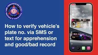 Check vehicle's plate number for LTO apprehension via SMS/text