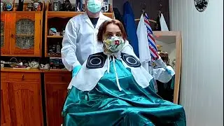 Sexy Barbershop girl hair cut✂️💈