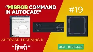 Mirror Command In AutoCAD In Hindi | Tips & Tricks | #autocad #construction #mirror #autocadtutorial