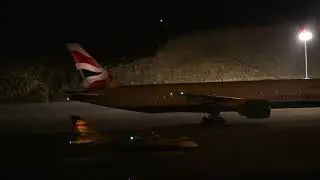 Grenada Night Action! 777-200ER Takes Off + InterCaribbean & Sunrise Arrivals