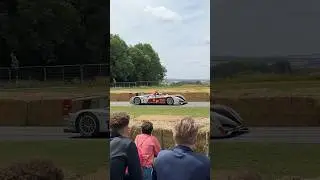 Audi R10 TDI Flying up the Goodwood FOS 2023 Hillclimb #goodwoodfestivalofspeed #audi #shorts