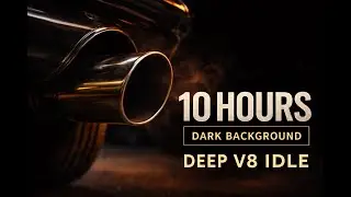 10 Hours of Deep V8 Engine Idle | Real Exhaust Rumble for Sleep & Relaxation | Dark Background