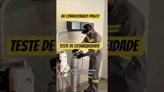 Teste de estanqueidade no ar condicionado Philco #arcondicionado #tecnico #profissional #instalador