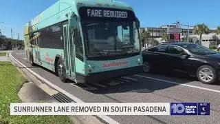 SunRunner bus lane removed in South Pasadena, opening it to cars