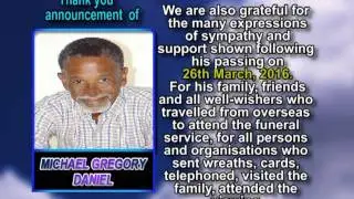 Michael Gregory Daniel  thank you