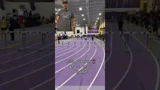 Who thought is was a good idea to run 400 hurdles indoor? #shorts #running #youtube #hurdles #track