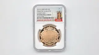2015 英国 シャーロット王女 洗礼式 5ポンド 金貨 プルーフ NGC PF 70 UC 最高鑑定 完全未使用品 イギリス 金貨 2162165-002