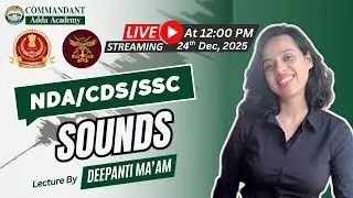 Live Sound Physics Class NDA CDS SSC | Echo Speed Frequency Tricks #sound #physics #liveclass #live
