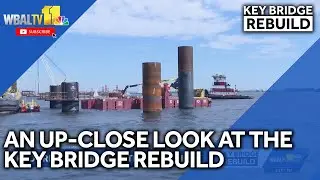 Get an up-close look at test piles, part of the Key Bridge rebuild
