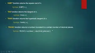 Built in functions in oracle part1