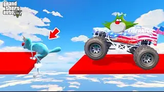 OGGY AND JACK TRIED THE FUNNIEST PARKOUR RACE CHALLENGE! (GTA 5 Funny Moments)