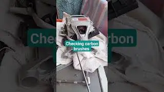 Checking machine carbon brushes on a Samsung washing machine