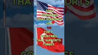 TOP 7 COUNTRIES THAT SUPPORTS USA❤️ VS TURKEY ❤️❤️ #100m#topeditz #trending#subscribe #shorts