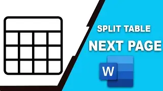 How to split table in word to next page