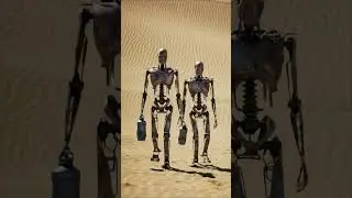 AI Dunes: Robots Walking in the Desert! 🤖🏜️✨