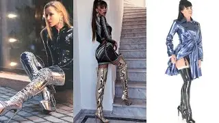 Allurung & sophisticated  leather long boots #thigh high heel boots #knee high heel boots #2021#high