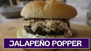Jalape&ntilde;o Popper Burger With Garlic & Jalape&ntilde;o  Aioli
