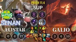 JAG Senan Alistar vs Galio Sup - KR Patch 11.4