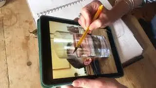 Adding accurate drawing of distorted faces through glass