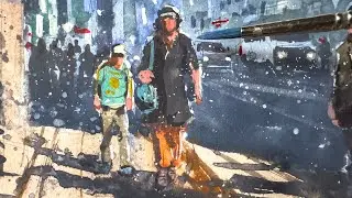 Some Figures Up Close in Watercolors | How to paint Human Figures in Watercolor