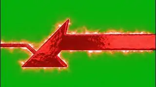 Intense Animated Red Arrow Green Screen VFX for Dynamic Edits