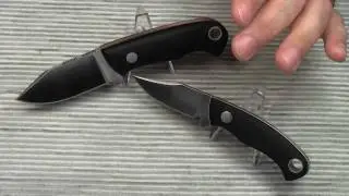 Two Tom Krein Production Knives: Boker Plus Pocket Bowie and PSK (Personal Survival Knife)