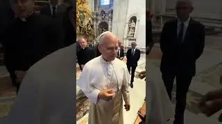 Amazing encounter with Pope Leo XIV #popeleoxiv #catholicchurch
