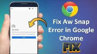 Google Chrome Aw Snap Problem Solve | Something went wrong while displaying this webpage