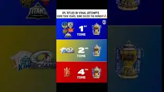 IPL TITLES BY FINAL ATTEMPTS 🔥 #shorts #short #viral #cricket #ipl #rcb #viratkohli