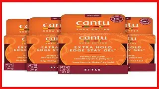 Cantu Extra Hold Edge Stay Gel for Natural Hair with Pure Shea Butter, 2.25 oz (Pack of 4)