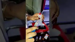 Meropenem 1gm Injection Pulling And Mix Ns Saline 💉 #shorts