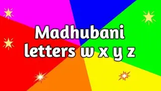 madhubani letters w x y z | madhubani art for beginners | madhubani alphabet drawing #indianfockart