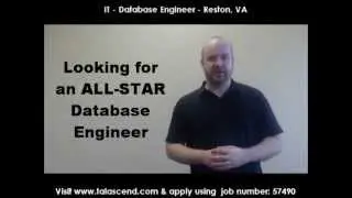 IT Jobs: Database Engineer - Reston, VA: JOB ID: 57490