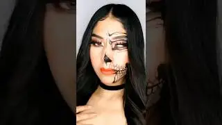 Vieron el resultado? 🥺🥺🎃 #halloweenmakeupinspo #makeuphalloween #makeuplook #parati #viral #skull