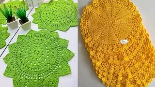 Latest and Stylish Free Crochet Rounded Shaped tablemates patterns With Solid Color Crochet pattern