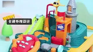 early educational track car learning adventure game fun track slot boys racing car parking lot toys