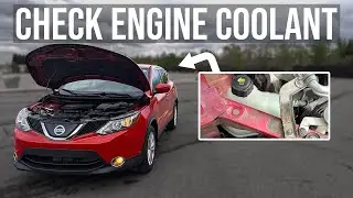 Как проверить уровень охлаждающей жидкости в двигателе - Nissan Qashqai (2017-2022)