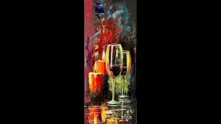 381. Candles and wine glasses - THE FREEDOM OF CREATIVITY, MASTERCLASS IN ENGLISH, DEMO