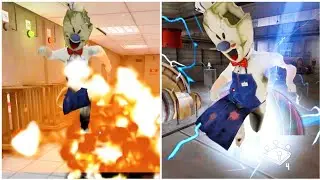 Ice Scream 4 Bomb Trap Vs Ice Scream 5 Electric Trap #shorts