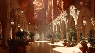 Red Desert Courtyard 🌵 | Throne of Glass Inspired Ambience | Fantasy Music for Deep Focus & Reading