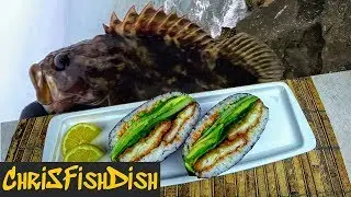 Catch&Cook Panko'd Rockfish Onigirazu (Japanese Sandwich)
