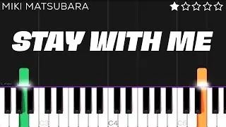 Miki Matsubara - Stay With Me | EASY Piano Tutorial