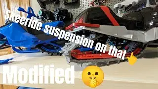 modified skeeride suspension on custom rc snowmobile
