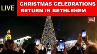 Live: Christmas Celebrations Return To  Bethlehem After Two Years | Birth Place Of Jesus Christ